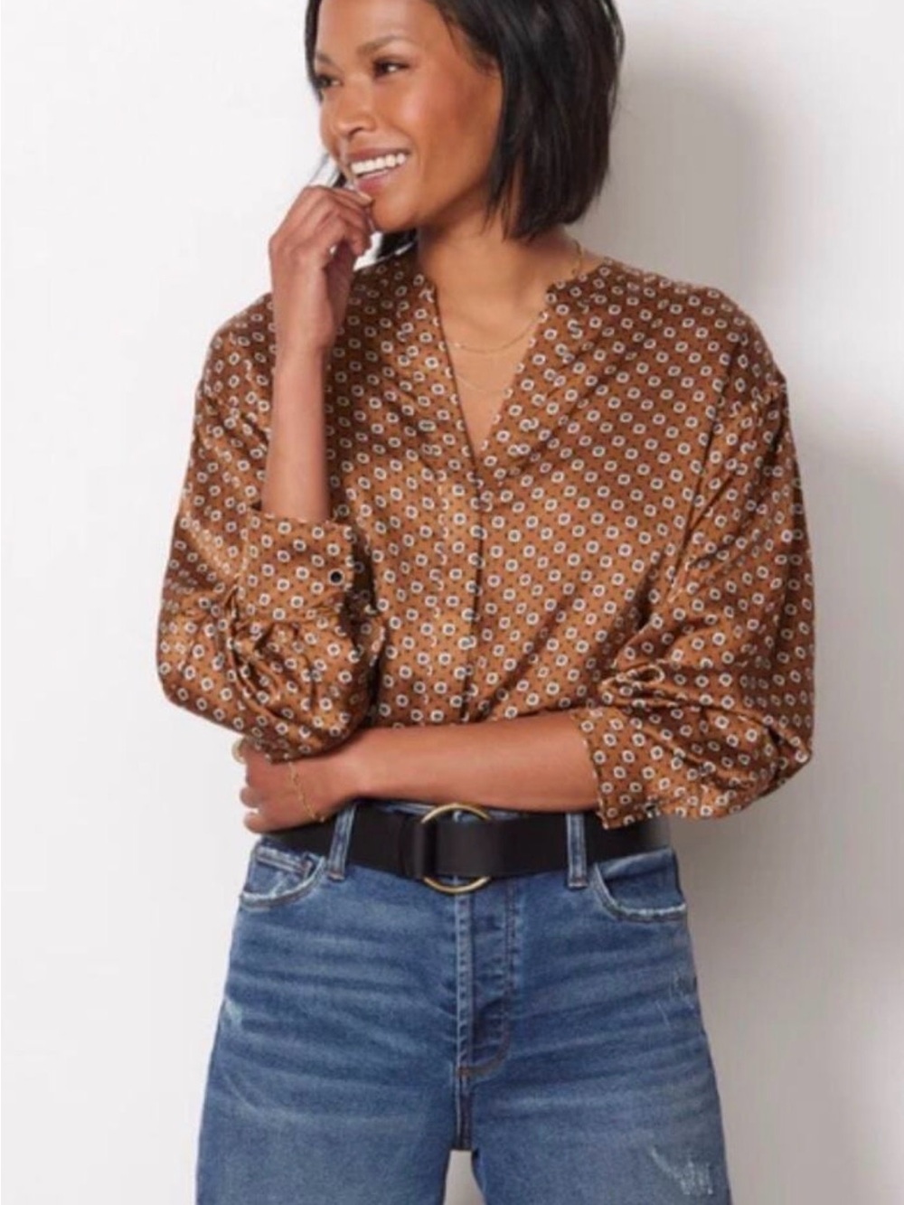 Sanctuary Bronze Relaxed Modern Blouse S